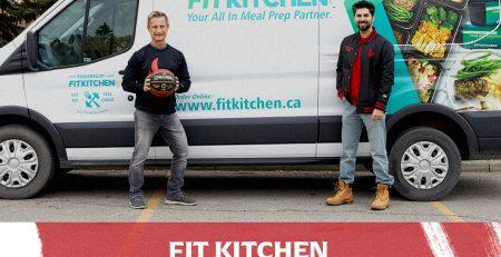 Fit Kitchen delivery van announcing official meal provider for CEBL