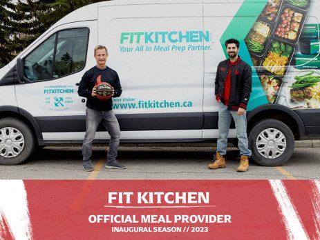 Fit Kitchen delivery van announcing official meal provider for CEBL