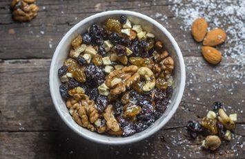 Mixed nuts in a bowl
