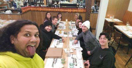 Selfie of Fit Kitchen crew at restaurant