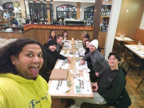 Selfie of Fit Kitchen crew at restaurant